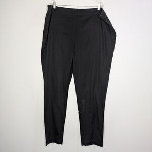 Eileen Fisher Black Cotton Blend Pant 2X